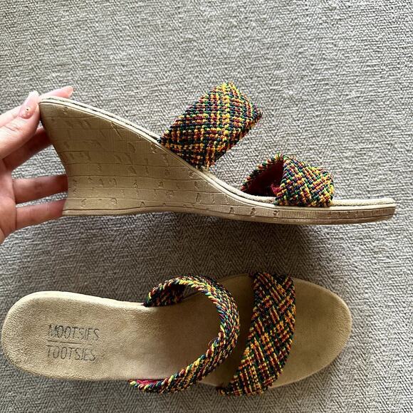Mootsies Tootsies Women Woven Platform Sandals Reggae Rasta Festival Size 9 - Picture 2 of 5